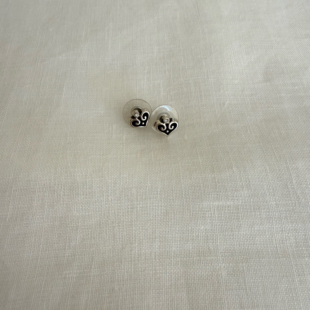 Brighton Sterling Silver Heart Post Earrings - Picture 3 of 5